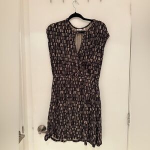 Reitmans Black and Cream Patterned Dress